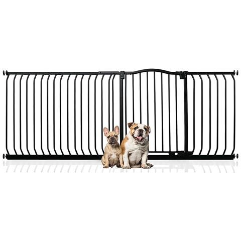 Bettacare Cancelletto Per Cani Con Parte Superiore Incurvata, 198cm - 207cm, Nero Opaco - Foto 1