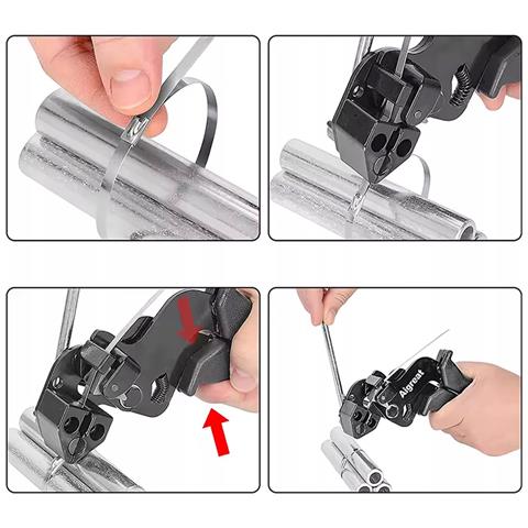 Set Di Pinze Per Fascette Fixtool Clampset 12 - Con Taglierina + 100 Fascette Inox | Larghezza Fino A 12 Mm | Uso In Officina E Motori - Foto 8