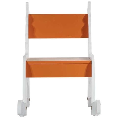 Sedia A Dondolo Per Bambini In Legno Laccata Arancione 33x55x51,5cm - Foto 2