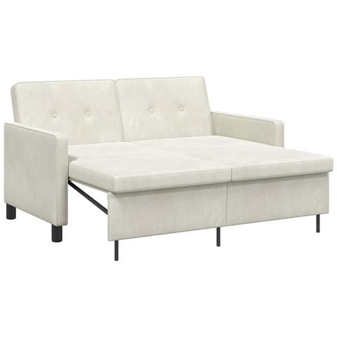 Divano letto Crema Tessuto - Foto 1