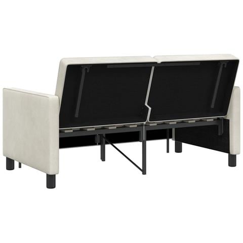 Divano letto Crema Tessuto - Foto 9