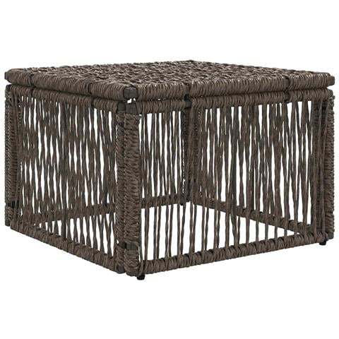 Poggiapiedi Grigio polyrattan - Foto 2