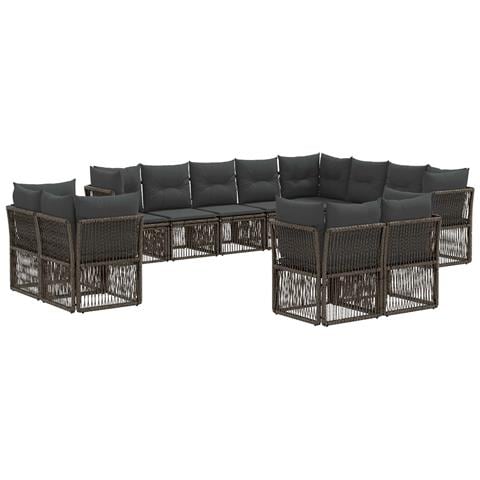 Set Divano da Giardino 12 pcs Grigio polyrattan - Foto 1