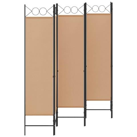 Divisore per Stanza a 6 Pannelli Beige 240 x 180 cm Tessuto - Foto 2