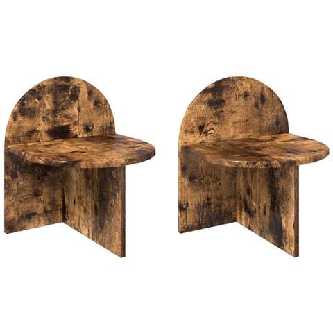 Comodino 2 pcs Rovere Fumo 40 x 35,5 x 45,5 cm - Foto 1