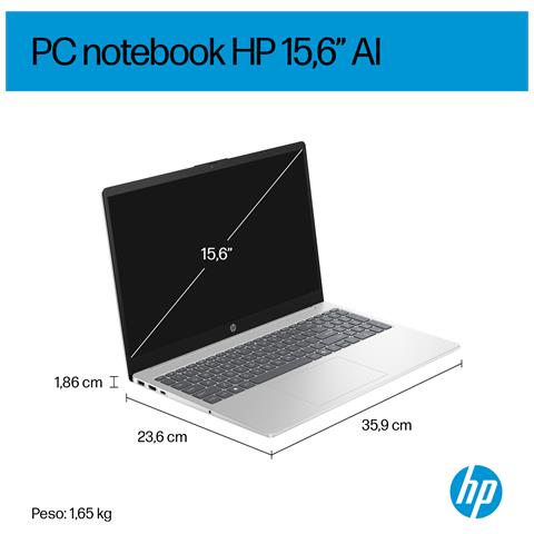 15-fd2008nl Intel Core Ultra 5 225U Computer portatile 39,6 cm (15.6") Full HD 16 GB DDR5-SDRAM 1 TB SSD Wi-Fi 6 (802.11ax) Windows 11 Home AI PC Argento - Foto 14