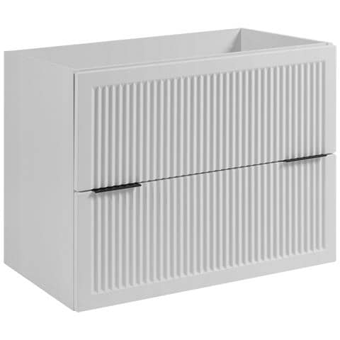 Mobile da bagno beige 80 cm, Senza piano d'appoggio, MDF, Disponibile in 3 colori, 2 ampi cassetti con chiusura ammortizzata - Foto 1