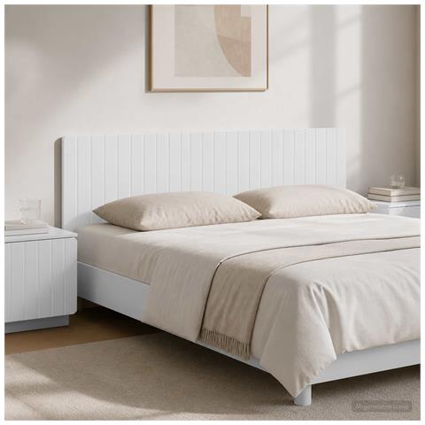 Testiera da Muro ZWOLLE Bianco Lucido Legno ingegnerizzato - Foto 2