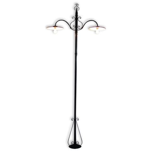 Lampione per esterno in ferro battuto portalampade diametro cm 32 - Foto 1