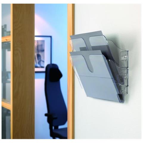 Flexiplus 2 A4 Orizz. Espositore Da Parete 2 Comparti A4 Orizz. Trasparente - Foto 1