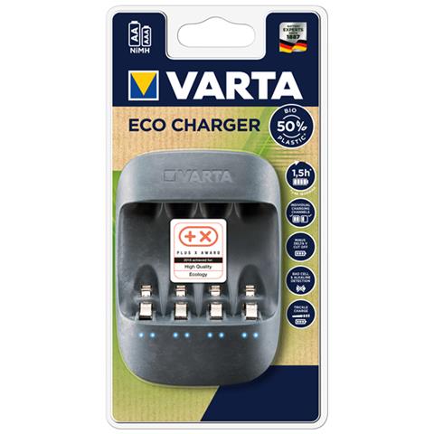 Caricabatterie Ricaricabili 57680101401, Realizzato con 50% di Materiale bioplastico, Carica Fino a 4 Pile AA / AAA - Foto 2