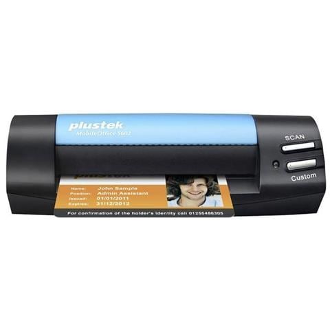 MobileOffice S602 Business Card Scanner, 1200 x 1200 DPI, Nero / Blu - Foto 1