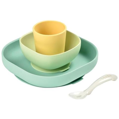 Set Pappa In Silicone 4 Pz Giallo E Verde - Foto 5