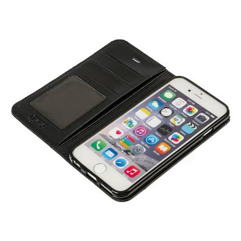 Wallet Folio Case, Cover A Libro - Apple Iphone 6 / 6s - Nero - Foto 3