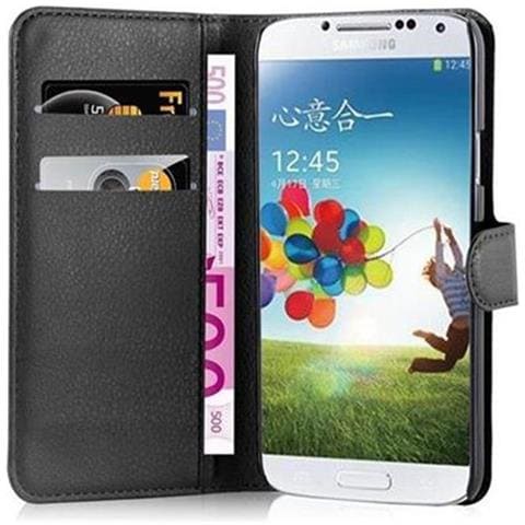 Custodia Compatibile Con Samsung Galaxy S5 / S5 Neo In Nero Carbone - Coperchio Protettiva Con Chiusura Magnetica, Funzione Stand E Tasca Per Le Carte - Foto 5