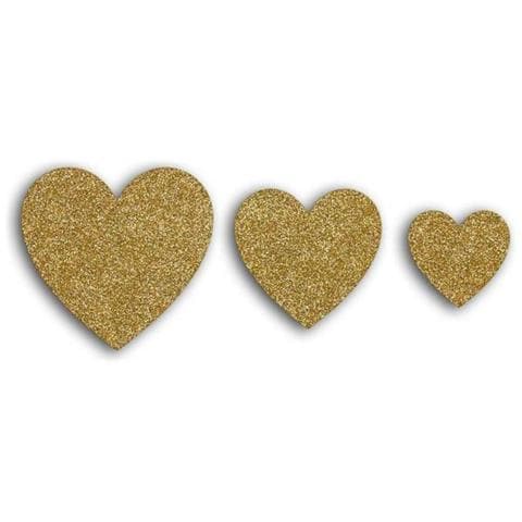 12 Cuori Con Glitter - Dorato - Foto 4