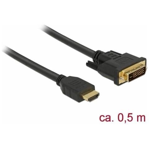 85651 Cavo E Adattatore Video 0,5 M Hdmi Tipo A (standard) Dvi Nero - Foto 1