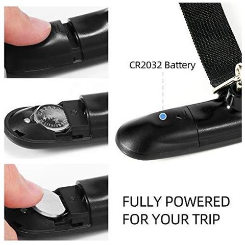 Scala Dei Bagagli Digitale Portatile Hanging Valigia Bilancia Con Funzione Tara 110 Lb 50kg Capacit Nero - Foto 4