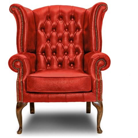 Poltrona Plainwing - Rosso - Pelle - Foto 1