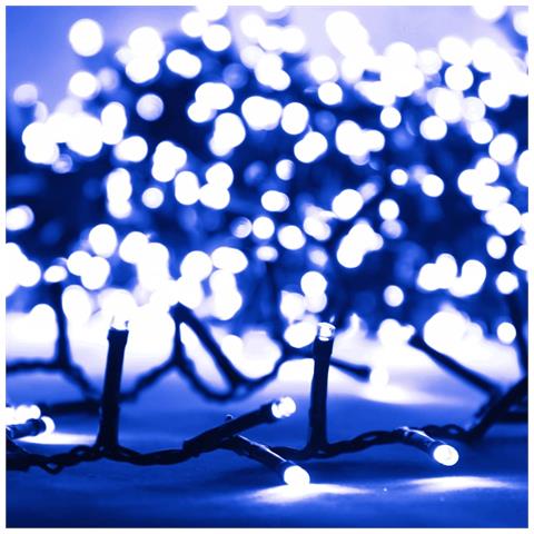 Stringa Led Compatta Con 1000 Luci Led Blu 10 M Pvc - Foto 2