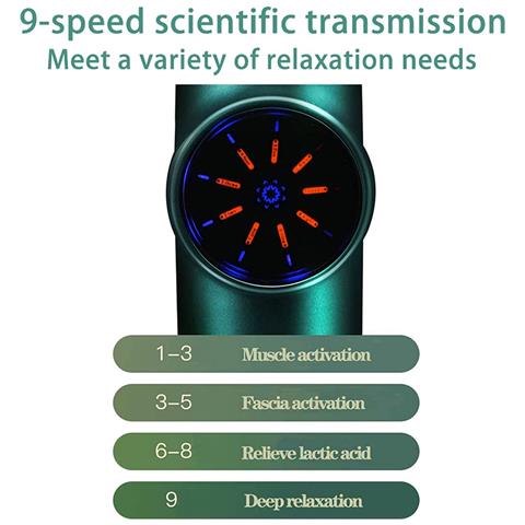 Mini Pistola Massaggiante Muscolare Aldom 5 Testine 4800rpm Da Viaggio Type C - Foto 2
