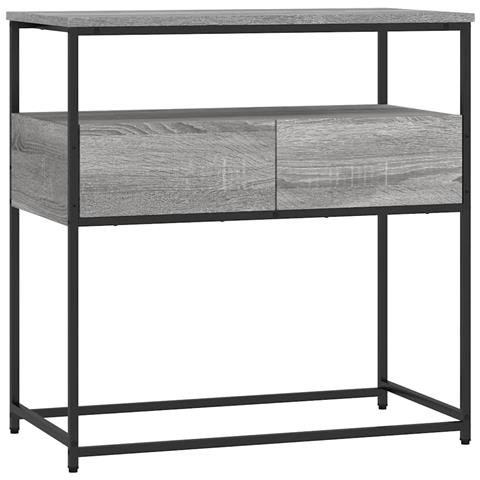 Tavolino Consolle Grigio Sonoma 75x40x75 Cm Legno Multistrato - Foto 1