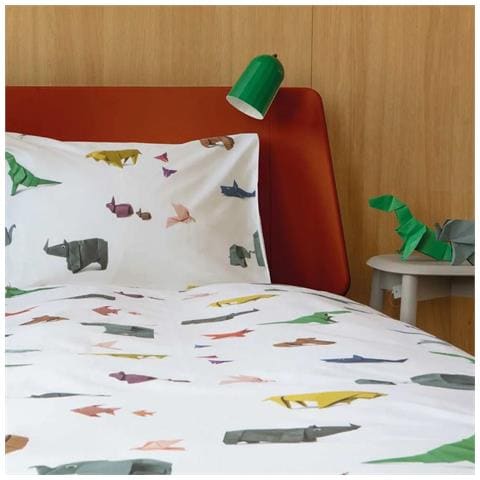 Biancheria Da Letto Origami Animali Dello Zoo 135 X 200 - Foto 2
