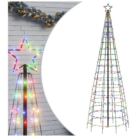 Illuminazione Albero Di Natale Picchetti 570led Colorato 300cm - Foto 1