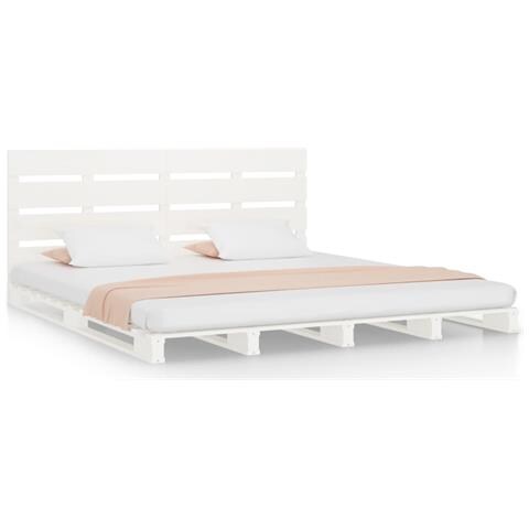 Giroletto Bianco Legno Massello di Pino 120x190 cm Small Double - Foto 2