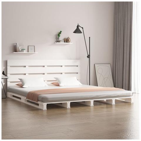 Giroletto Bianco Legno Massello di Pino 120x190 cm Small Double - Foto 1