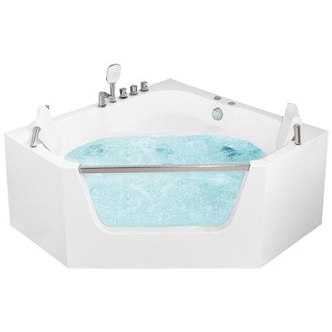 Vasca Idromassaggio Angolare Cantalla 150 X 150 Cm Bianco - Foto 2