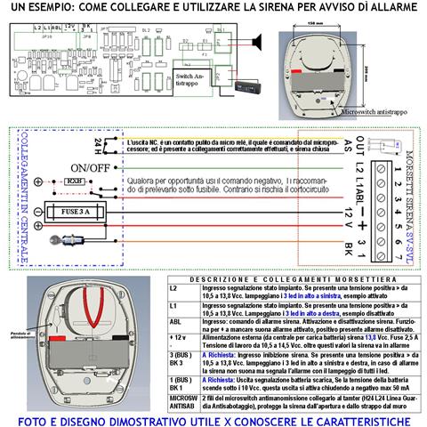 Sirene Da Esterno Lampeggianti Per Antifurto Led A V 2 Pezzi Melodia Binota Frequenza A/b 1724/2475 Hz 115 Db Comando - Foto 3