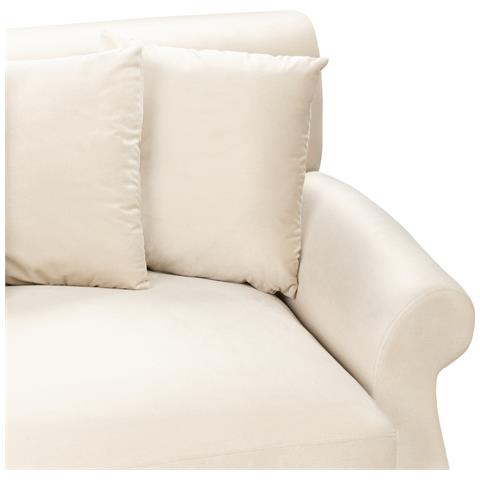 Divano 3 Posti Eike Tessuto Bianco Sporco - Foto 2