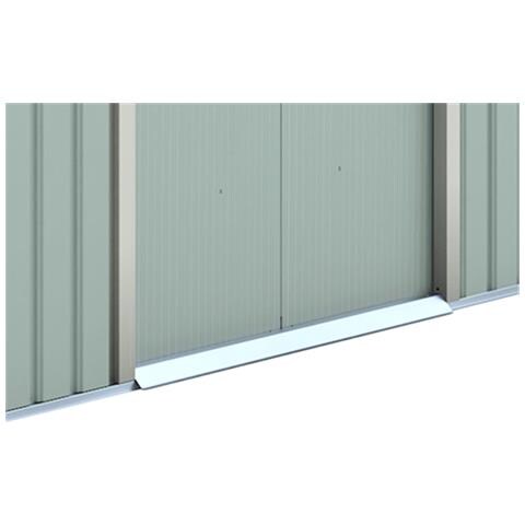 Casetta In Lamiera Con Legnaia E Porte Scorrevoli Garden Cottage Metalgreen - Foto 4