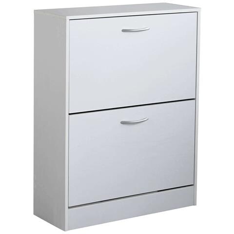 Scarpiera Da Interno A 2 Ante In Legno Cristel - White - Foto 1