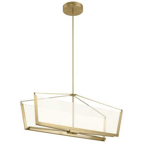Lampadario Industrial Nordico Calters Alluminio Oro Champagne Led 50.8w 3000k - Foto 1