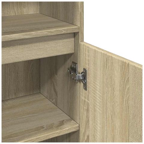 Armadietto Da Bagno Rovere Sonoma 30x30x190cm Legno Multistrato - Foto 10