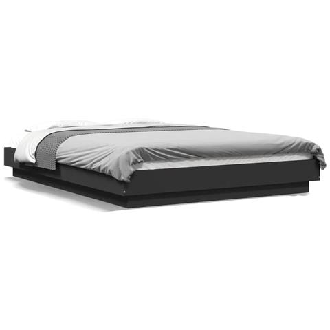 Giroletto Con Luci Led Nero 120x190 Cm In Legno Multistrato - Foto 2