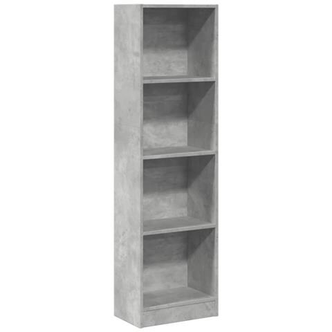 Libreria Grigio Cemento 40x24x143 Cm In Truciolato - Foto 2