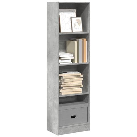 Libreria Grigio Cemento 40x24x143 Cm In Truciolato - Foto 1
