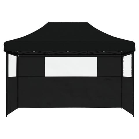 Tendone Per Feste Pieghevole Pop-up Con 3 Pareti Nero - Foto 3