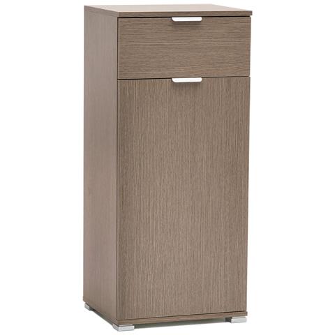 Mobiletto Da Interno 1 Anta E 1 Cassetto In Nobilitato Bilaminato Linea Classic - Gray - Foto 1