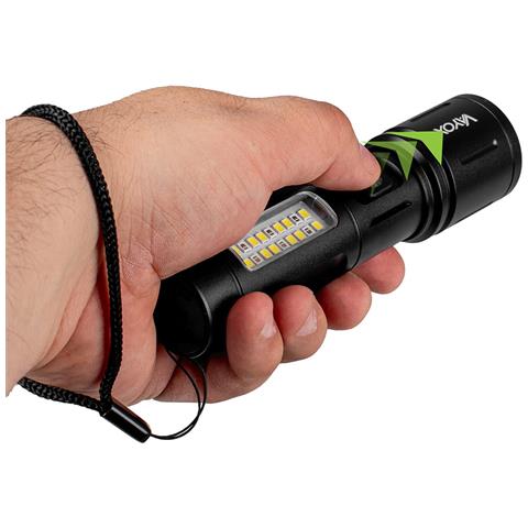 Torcia Tattica Ricaricabile 260lm 5w Led + Smd Va0181 - Foto 2