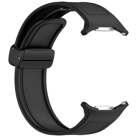 Cinturino In Silicone Per Samsung Watch Ultra 47 Mm Con Chiusura Magnetica Black - Foto 1