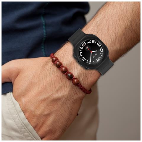 Cinturino In Silicone Per Samsung Watch Ultra 47 Mm Con Chiusura Magnetica Black - Foto 2