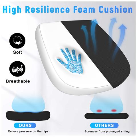 Sedia Da Ufficio Con Supporto Lombare, Sedia Ufficio Ergonomica Con Braccioli Regolabili In Rete Traspirante, Poltrona Da Ufficio Altezza Regolabile E Schienale Inclinabile, Nera - Foto 7