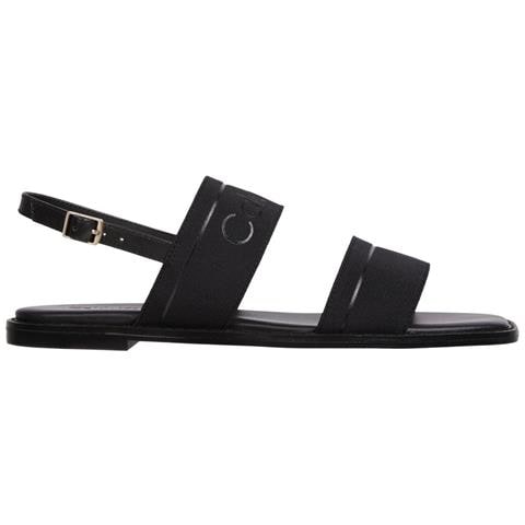 Squared Flat Sandal Sandali Sintetico Scarpe Donna Nero Eu 36, Hw0hw01496 Beh - Foto 1