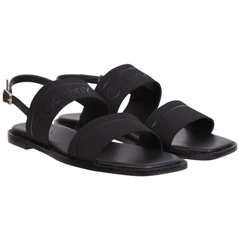 Squared Flat Sandal Sandali Sintetico Scarpe Donna Nero Eu 36, Hw0hw01496 Beh - Foto 2