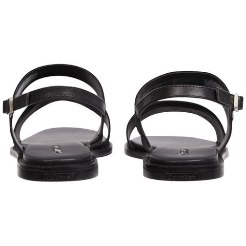 Squared Flat Sandal Sandali Sintetico Scarpe Donna Nero Eu 36, Hw0hw01496 Beh - Foto 3