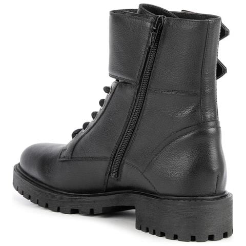 Hoara Black Booties Stivaletti Pelle Scarpe Donna Nero Eu 36, D16ftc 00046 C9999 - Foto 3